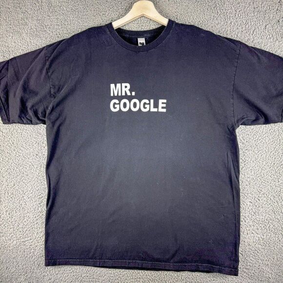 Mr Google Tee Shirt Mens Extra‎ Large Black Humorous Fathers Day Grandpa Funny - Picture 1 of 10